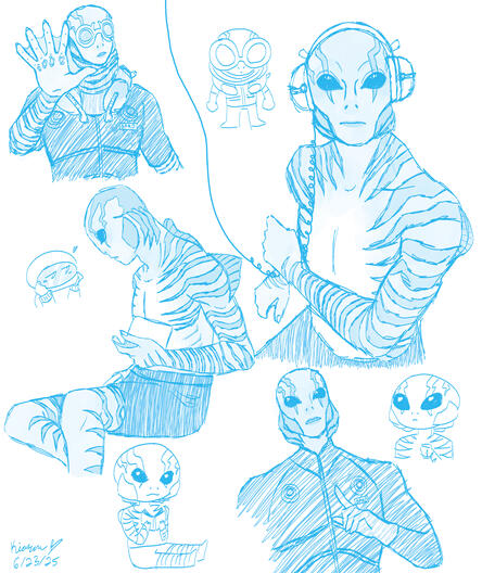 Abraham Sapien Sketches